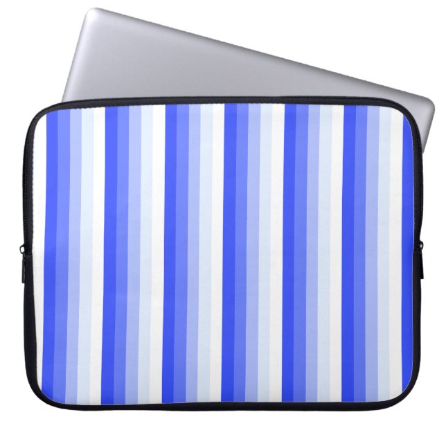 Capa Para Notebook Tiras de sombra azuis reais (Frente)