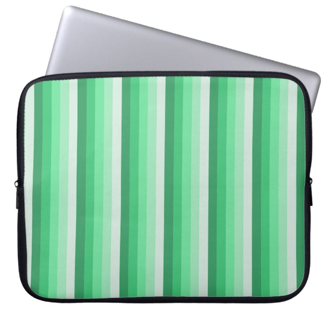 Capa Para Notebook Tiras de sombra verdes (Frente)