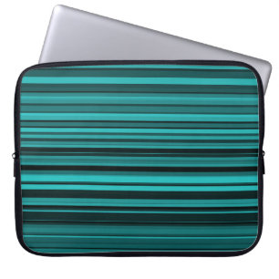 Capa Para Notebook Tiras Pretas Teais