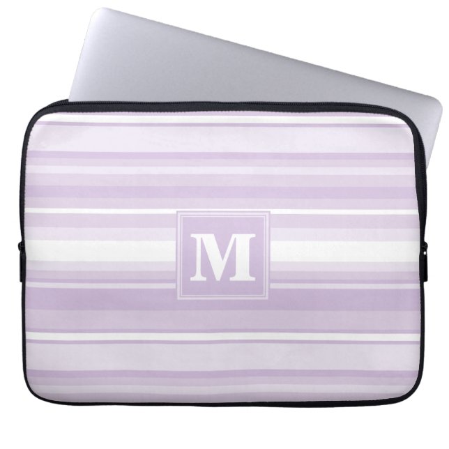 Capa Para Notebook Tiras roxas monográficas (Frente)