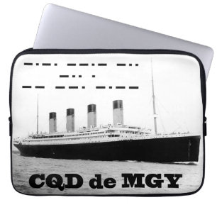 Capa Para Notebook Titanic CQD de MGY Sinal de socorro sem fio