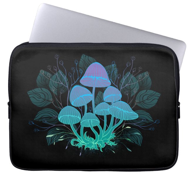 Capa Para Notebook Toadstools em arbustos (Frente)