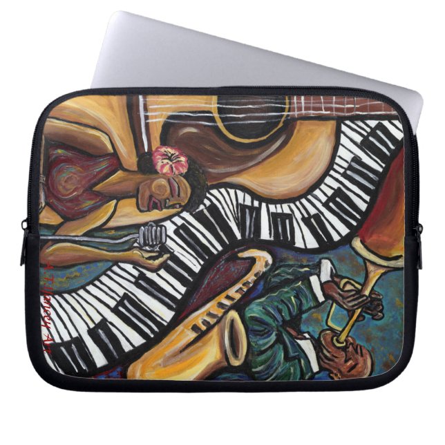 Capa Para Notebook Toda essa bolsa de laptop do jazz (Frente)