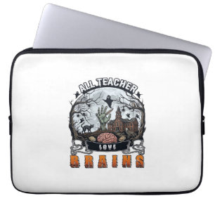 Capa Para Notebook Todo Professor Ama Cérebros Halloween Zumbi Mão As