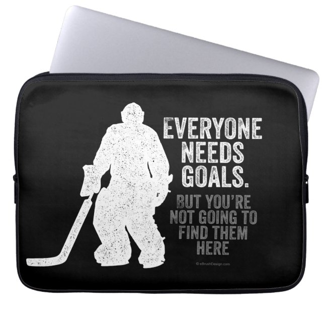 Capa Para Notebook Todos Precisam de Objetivos (Hockey) (Frente)