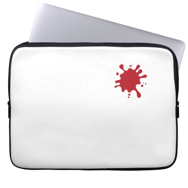 Capa Para Notebook Tomato-Red Splatter 13" Capinha de Laptop de Neopr (Frente)