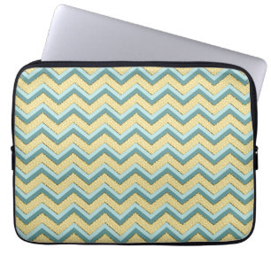 Capa Para Notebook Topaz Glitter Chevron Pattern