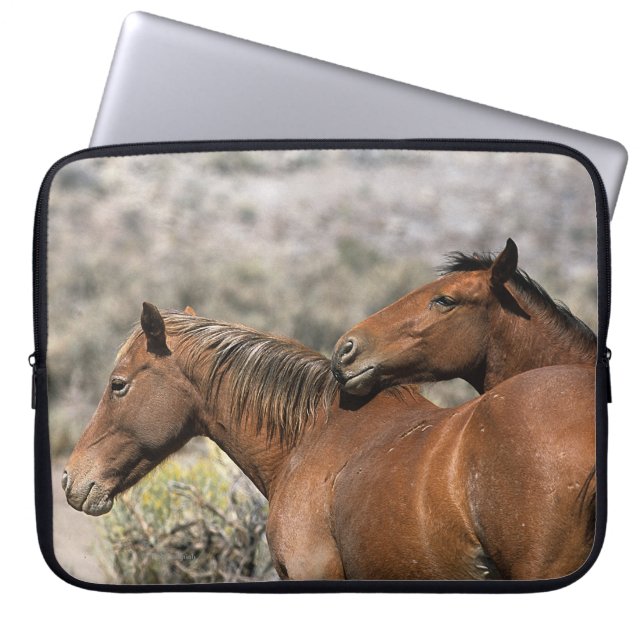 Capa Para Notebook Toque selvagem dos cavalos do mustang (Frente)