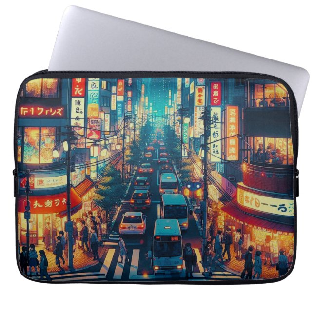 Capa Para Notebook Tóquio em Movimento (Frente)