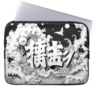 Capa Para Notebook Tóquio Preto e Branco