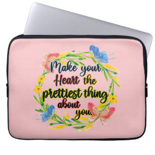 Capa Para Notebook Torne Seu Coração A Coisa Mais Bonita Sobre Você