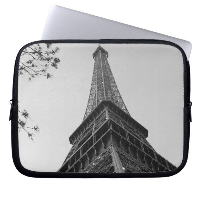 Capa Para Notebook Torre Eiffel b/w (Frente)