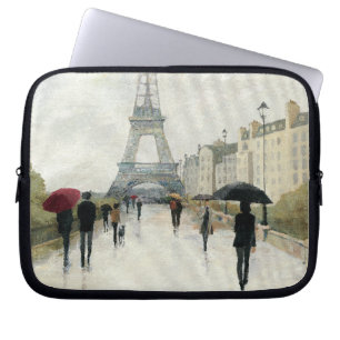 Capa Para Notebook Torre Eiffel   Paris na chuva