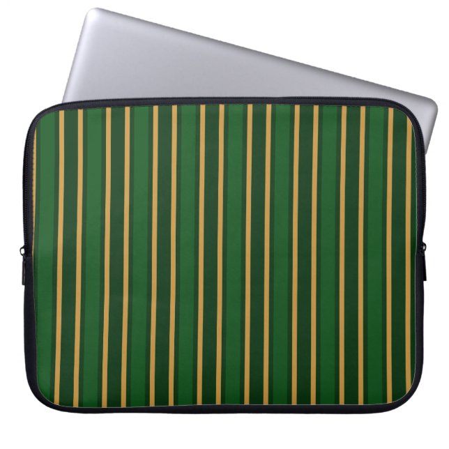 Capa Para Notebook Torres verdes e douradas (Frente)
