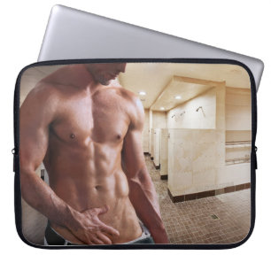 Capa Para Notebook Torso masculino musculoso sem camisa do SlipperyJo