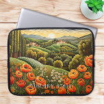 Capa Para Notebook Toscânia Primavera Paisagem Paisagem Itália Viagem<br><div class="desc">Pintura de Paisagem Primavera da Toscana | Viagem da Itália | Bolsa de laptop de arte</div>