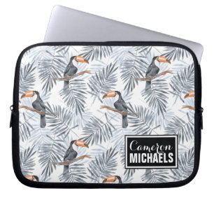 Capa Para Notebook Toucan cinzento adiciona seu nome