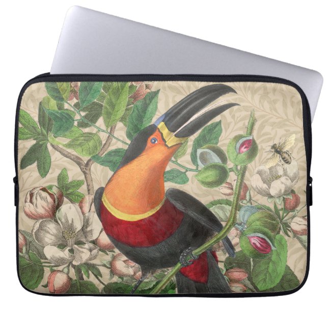 Capa Para Notebook Toucan Jungle Tropical Bird Beauful Antiguidade (Frente)