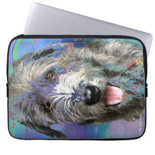 Capa Para Notebook Trabalho Colorido de Arte em Wolfhound na Irlanda