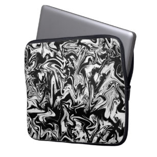 Capa Para Notebook Trabalho de arte Abstrato preto e branco