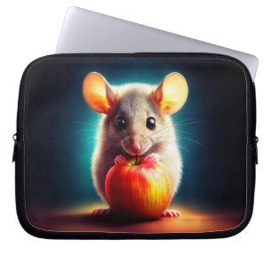 Capa Para Notebook Trabalho de arte de cinza de rato realístico