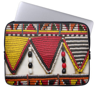 Capa Para Notebook Trabalho de Contas Tribal Maasai