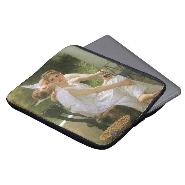 Capa Para Notebook Trabalho interrompido por Bouguereau, Angel Portra (Frente Topo)