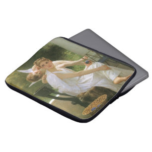 Capa Para Notebook Trabalho Interrompido por Bouguereau, Retrato de A
