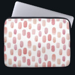Capa Para Notebook Traço de pincel rosa com aquarela. Padrão simples<br><div class="desc">Bolsa de laptop do padrão de traçado do pincel rosa-agudo com aquarelas.</div>