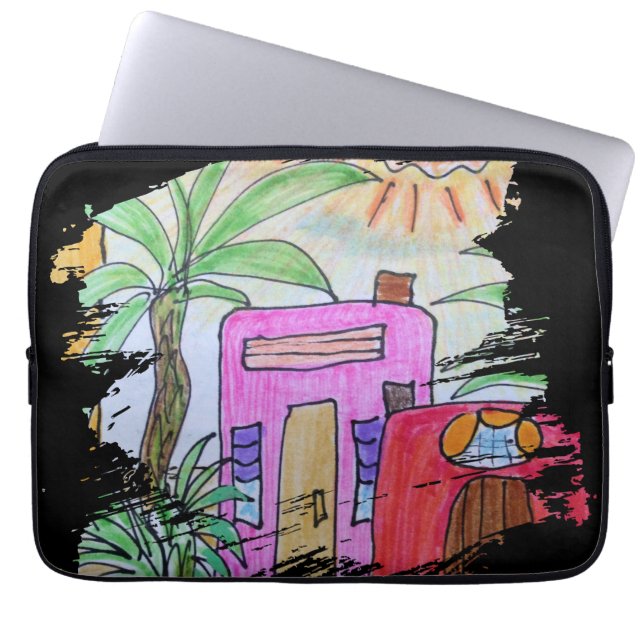 Capa Para Notebook Traço de Pintura Tropical (Frente)