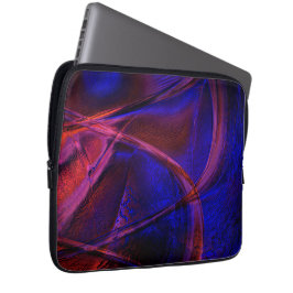 Capa Para Notebook Traços curvos sobre a surpreendente crosta azul e 