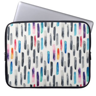 Capa Para Notebook Traços de pincel de aquarela, padrão sem costura c