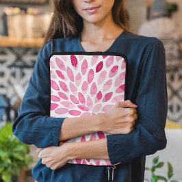 Capa Para Notebook Traços de pincel de aquarela - paleta rosa