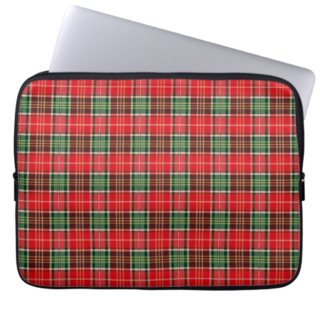 Capa Para Notebook Traditional Christmas Plaid (Frente)