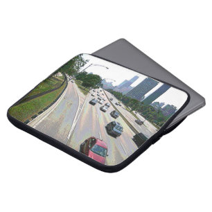 Capa Para Notebook Tráfego de Chicago em Arenito
