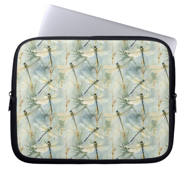 Capa Para Notebook Tranquil Dragonfly Estilo Watercolor (Frente)