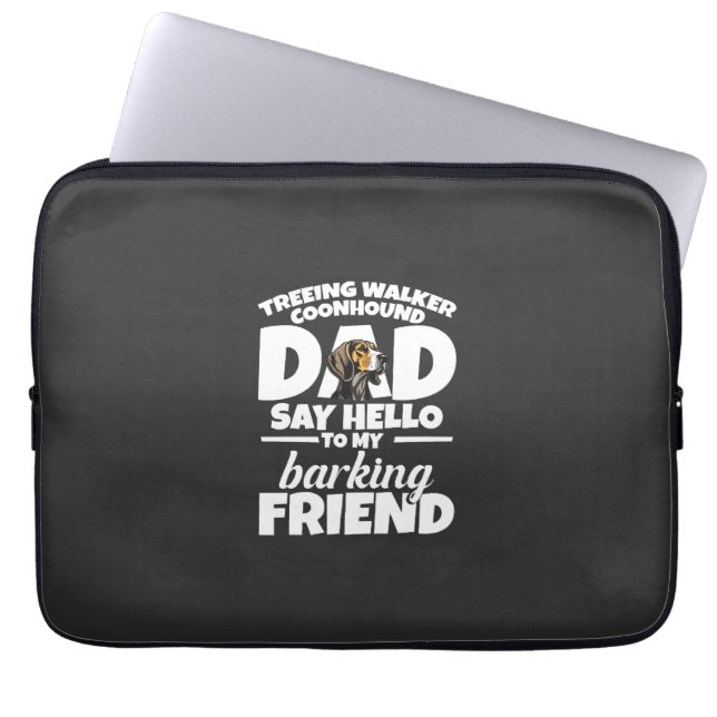 Capa Para Notebook Treeing Walker Coonhound Dad Dad Say Hello (Frente)