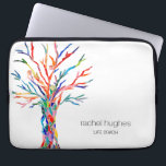 Capa Para Notebook Treinador Personalizado Colorido para Vida em Árvo<br><div class="desc">Esta Capa Lap Top exclusiva é decorada com uma Árvore de Vida original. Facilmente personalizável com seu nome e profissão. Use a opção Personalizar mais para alterar o tamanho,  o estilo ou a cor do texto,  se desejar. Mosaico original © Michele Davies.</div>