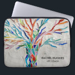 Capa Para Notebook Treinador Personalizado Colorido para Vida em Árvo<br><div class="desc">Esta única Capa Lap Top é decorada com um impressão de uma árvore de mosaico feita de pequenos pedaços de vidro de cor clara. Facilmente personalizável com seu nome e profissão. Use a opção Personalizar mais para alterar o tamanho, o estilo ou a cor do texto, se desejar. Porque nós...</div>