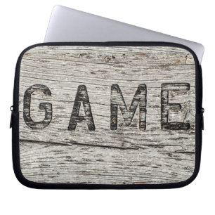 Capa Para Notebook Trendy GAME com gravação de madeira russa