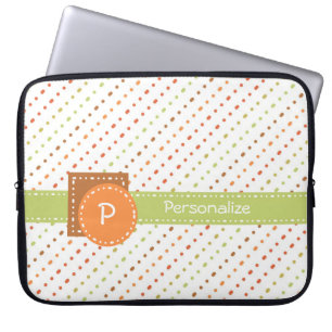 Capa Para Notebook Trendy Monogramas - Listras Pontilhadas com Nome