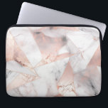 Capa Para Notebook Trendy Rosa Dourado Marble Geométrico<br><div class="desc">Trendy rosa dourado padrão geométrico de mármore.</div>