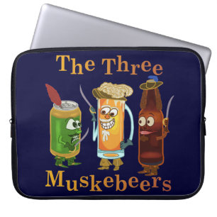 Capa Para Notebook Três Abelhas Engraçadas Cerveja Pun
