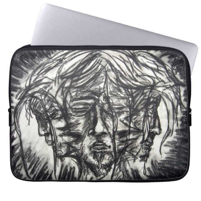 Capa Para Notebook Três Faces de Enfermidade Metálica Desenho (Frente)