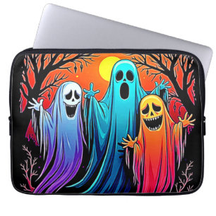 Capa Para Notebook Três fantasmas fantasmas de Halloween Spooky Desig