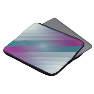 Capa Para Notebook Triângulos de cinza magenta teal
