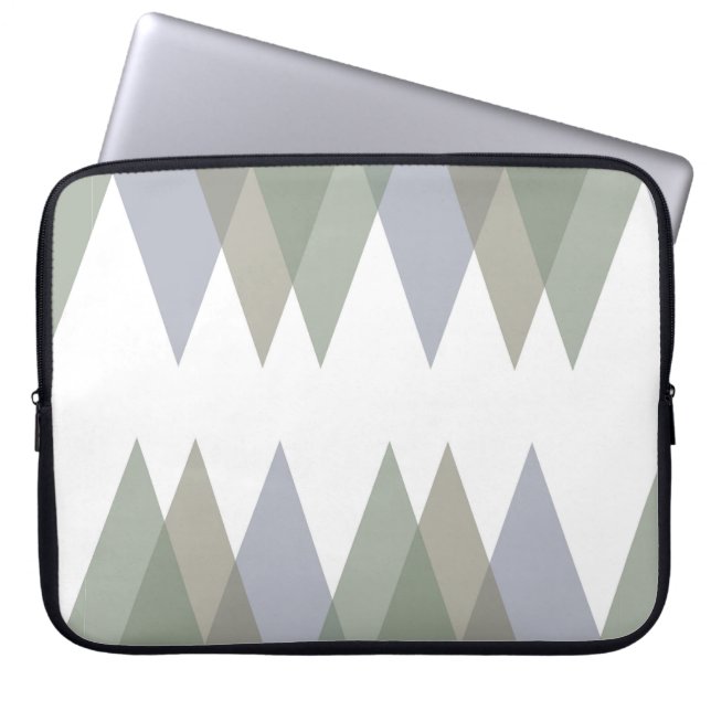 Capa Para Notebook Triângulos Khaki (Frente)