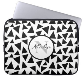 Capa Para Notebook Triângulos Pretos Personalizados