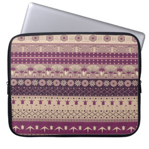 Capa Para Notebook Tribal Egípcio: Antigo Sem Costura