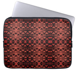 Capa Para Notebook Tribal ZigZag triângulos no salmão escuro gradient